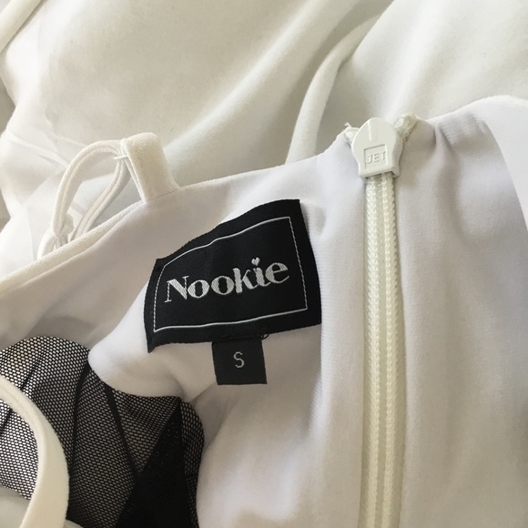 Nookie Bianca white dress with black mesh - Picture 9 of 11